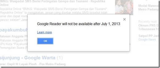 Google Reader Not Available